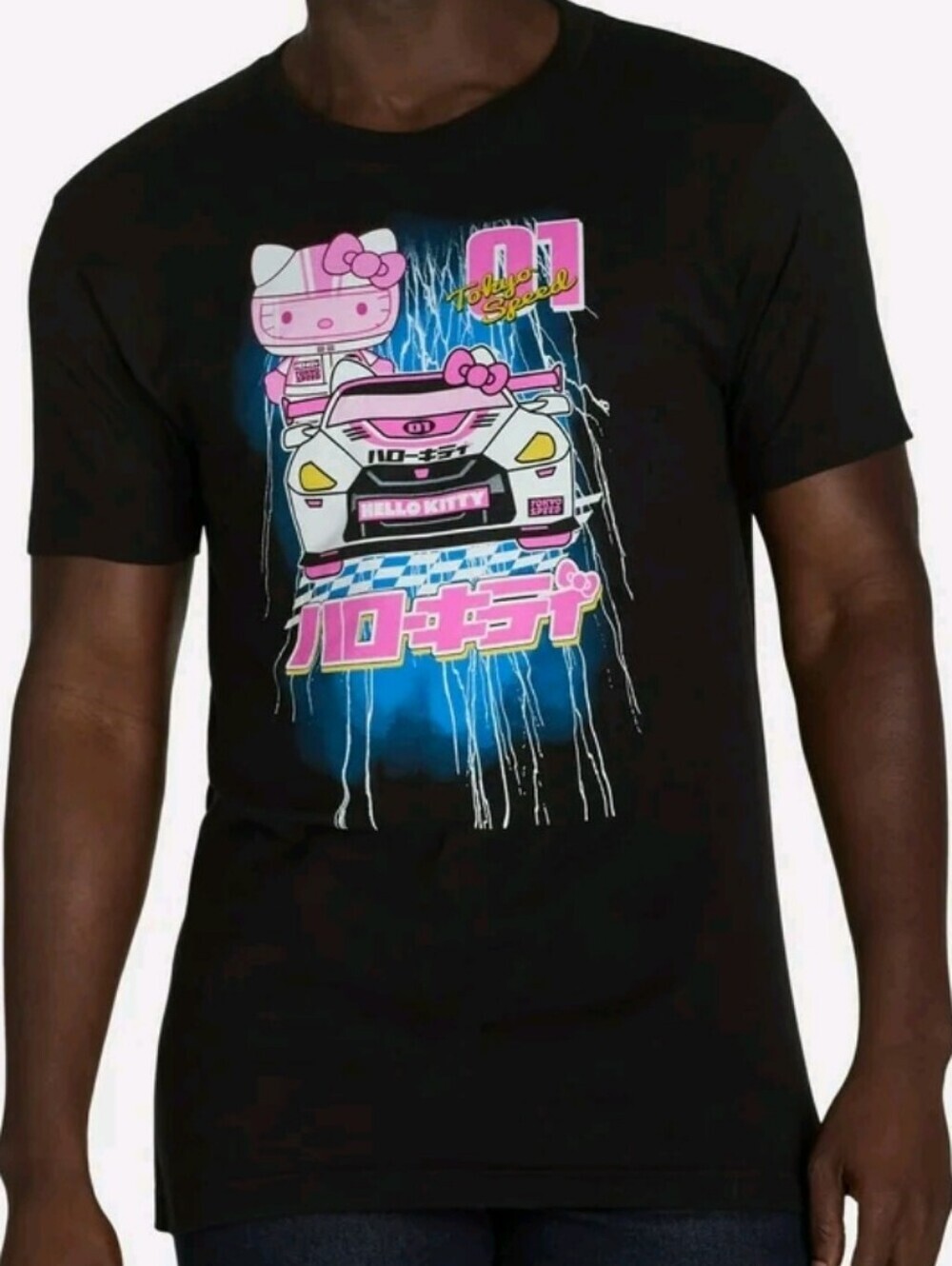 Hello Kitty Tokyo Speed Racing T-shirt Large Kawaii Japan
